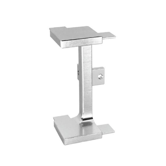 GOLA Угол внешний для профиля U для нижней базы, Серебро крац. (brush polish)