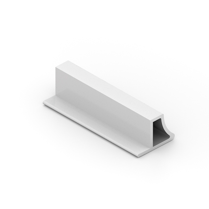 Торцевой профиль ручки NOVA16, Белый глянец