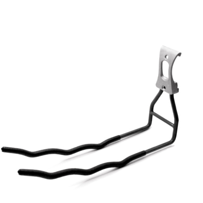 ГАРАЖ Крюк специальный двойной, крепление рельс/стена, Металлик