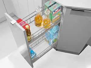 ВЫДВИЖНАЯ КОРЗИНА CARGO IQ PLUS 200,СЕРЕБРИСТАЯ