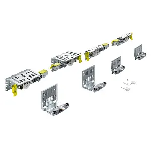 КОМПЛЕКТ ФУРНИТУРЫ TOPLINE XL ДЛЯ 2 ДВЕРЕЙ,STB19/17ММ, ТОЛЩИНА ДВЕРИ 18-30 ММ,60КГ
