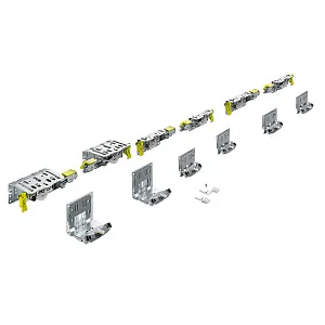 КОМПЛЕКТ ФУРНИТУРЫ TOPLINE XL ДЛЯ 3 ДВЕРЕЙ,STB19/17ММ, ТОЛЩИНА ДВЕРИ 18-30 ММ,60КГ