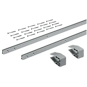 ДВОЙНОЙ КОМПЛЕКТ ПРОФИЛЕЙ SLID ELINE M,L4000,H18,ЦВЕТ СЕРЕБРИ СТЫЙ
